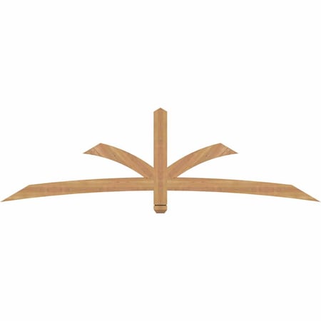 Ekena Millwork Davenport Timber Gable Bracket, Western Red Cedar, 84"W x 24"H x 1 1/2"D x 3 1/2"F, 7/12 Pitch GBW084X24X0204DAV00SWR